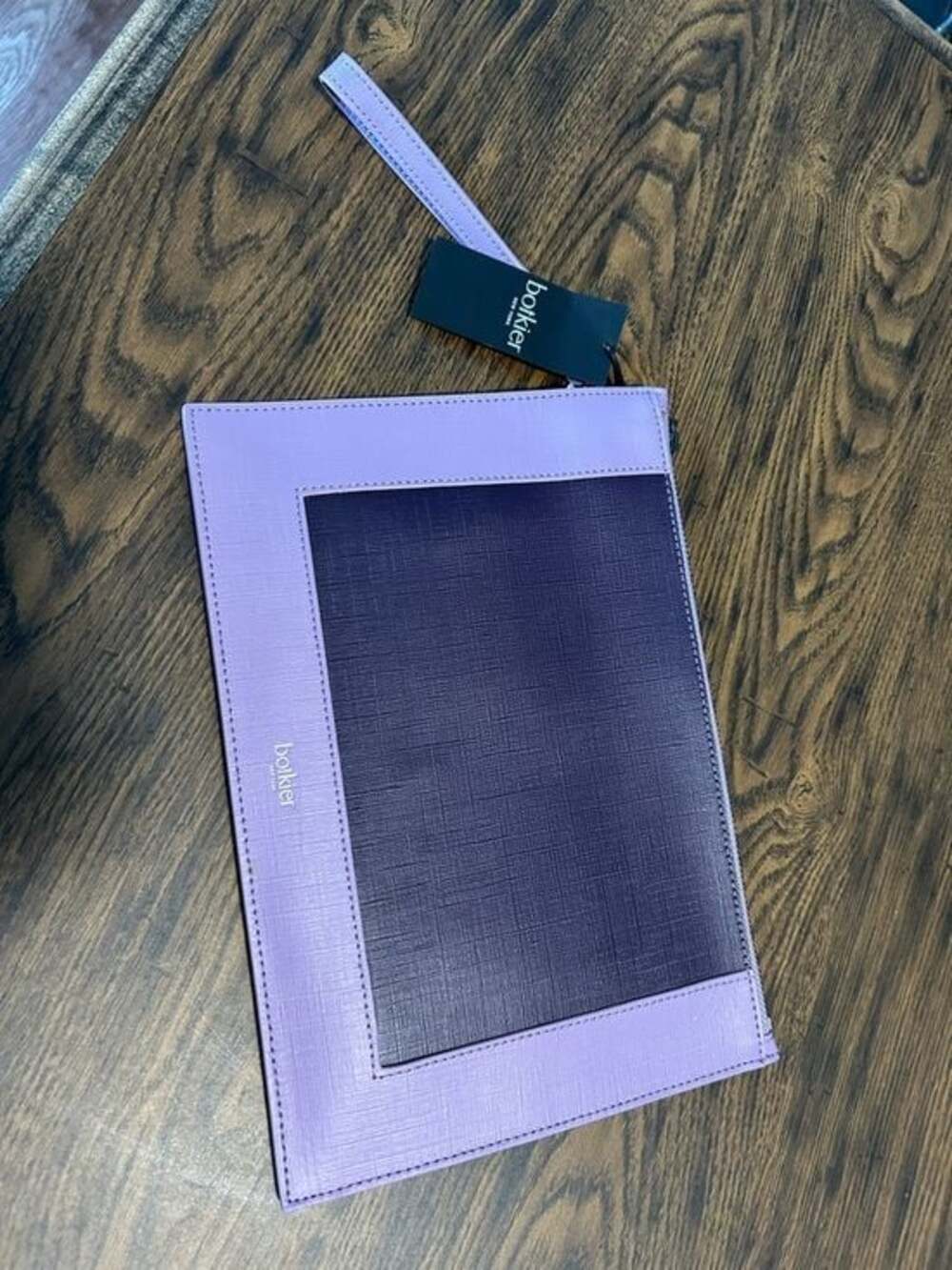 Botkier Two-Tone Lavender and Deep Purple Wristlet Clutch